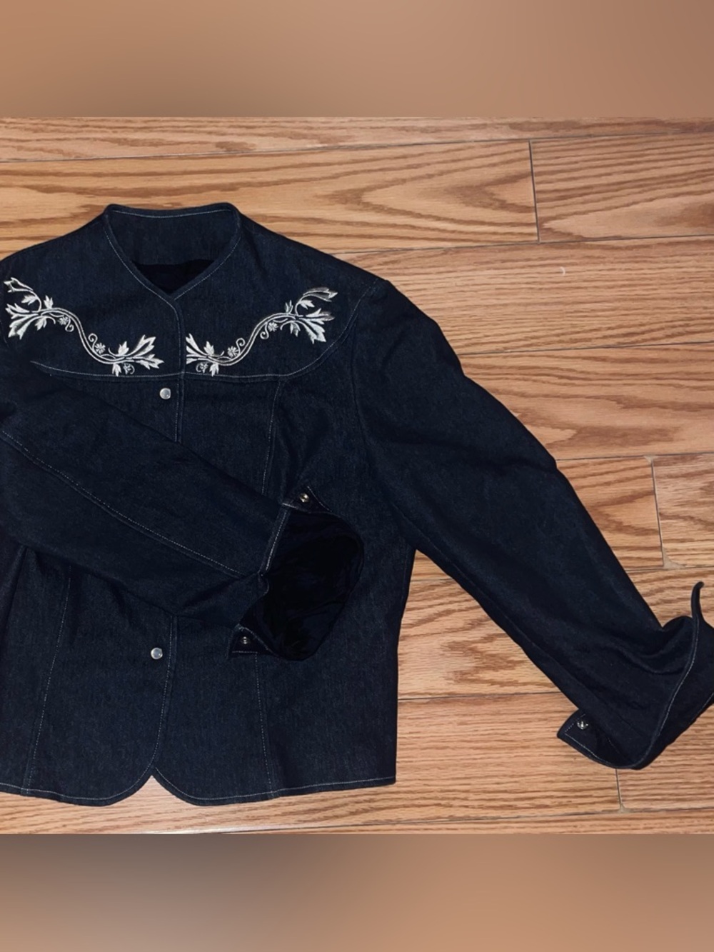 Vintage Embroidered Western Denim Jacket